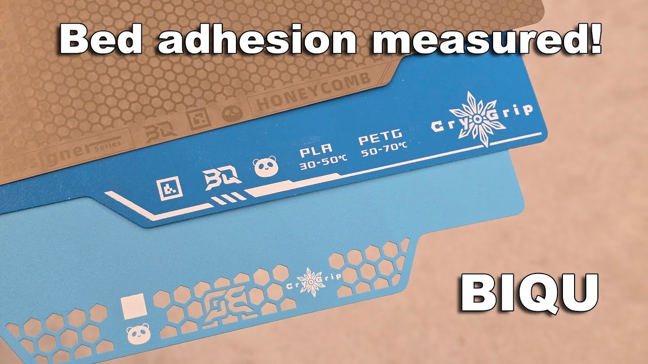 Bed adhesion tested: BIQU (BTT) Platforms: Frostbite, Glacier, Honeycomb and Houndstooth