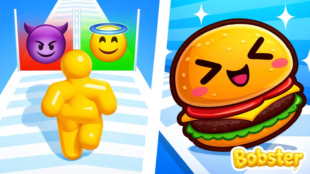 Tall Man Run VS Food Run - Level Up SpeedRun Gameplay iOS Android 