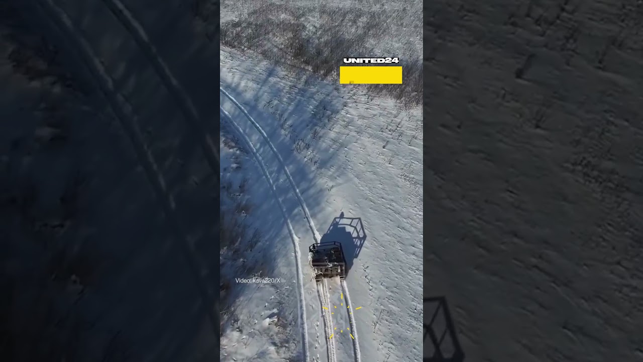Ukrainian Soldiers Evacuate Their Wounded Brother-in-Arms Using Ground Robot #warinukraine