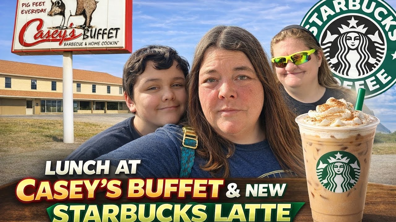 Lunch at Casey’s Buffet in Wilmington + Trying the New Starbucks Latte! 🍽️☕️