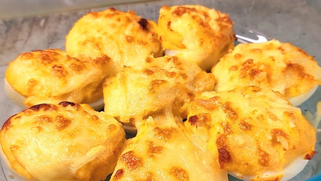 La Receta de los Famosos HUEVOS Rellenos GRATINADOS ¡en casa Nos Encanta, Todos me Piden la Receta!.
