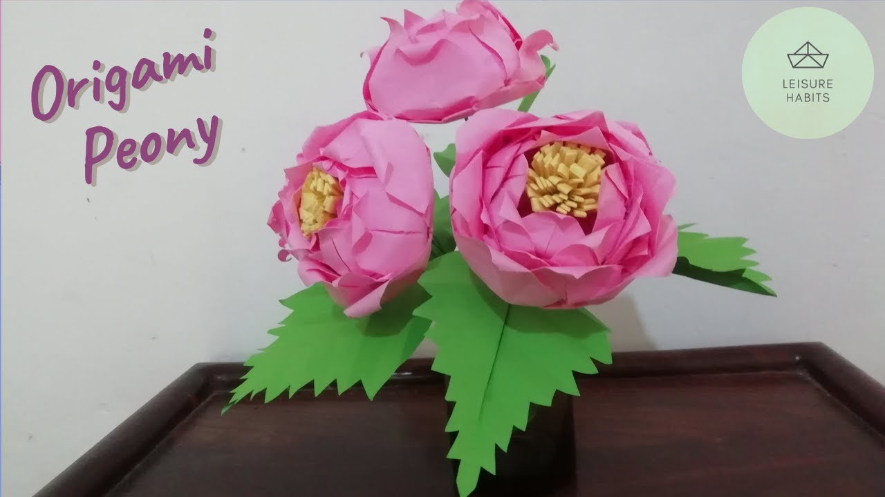 Origami Peony | Paper Peony |  折り紙