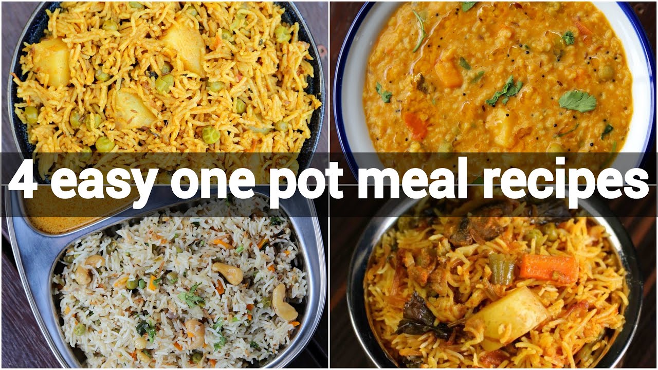 4 one pot meal indian recipes | healthy instant recipes | quick indian recipes | one pot recipes