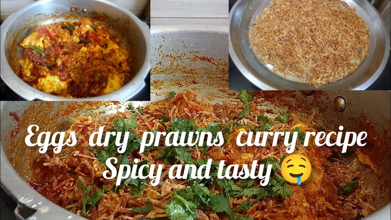 #today special egg 🍳 dry prawns curry recipe #spicy#tasty#like# subscribe# 