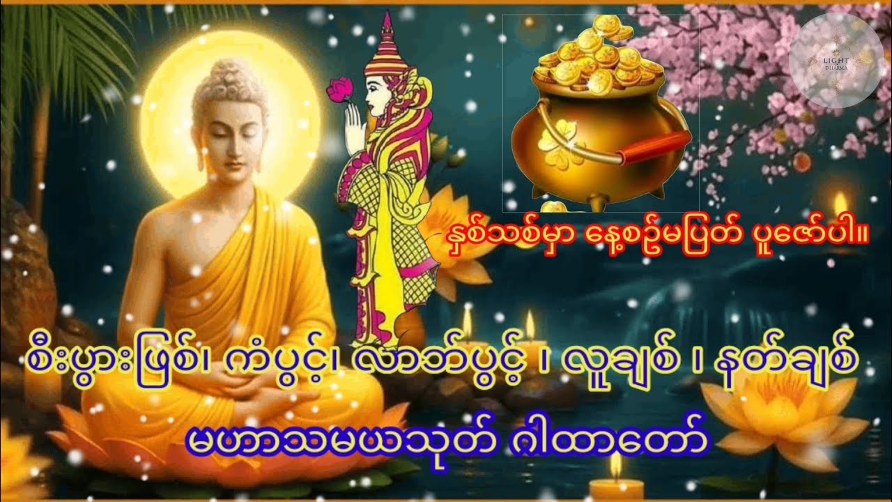 စီးပွားဖြစ်၊ကံပွင့်၊လာဘ်ပွင့်၊လူချစ်၊နတ်ချစ် မဟာသမယသုတ် ဂါထာတော်
