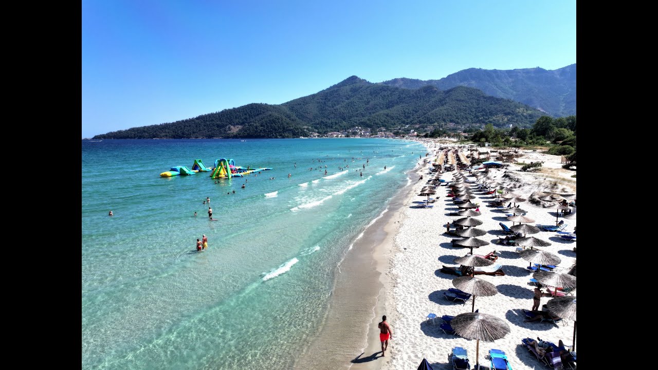 GOLDEN BEACH | Thassos, Greece - Drone View