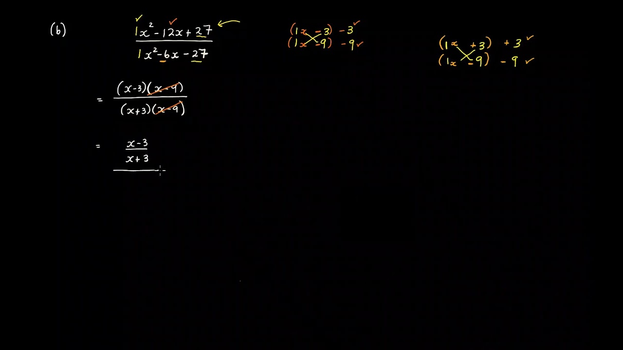 1.18 - Algebraic Fractions