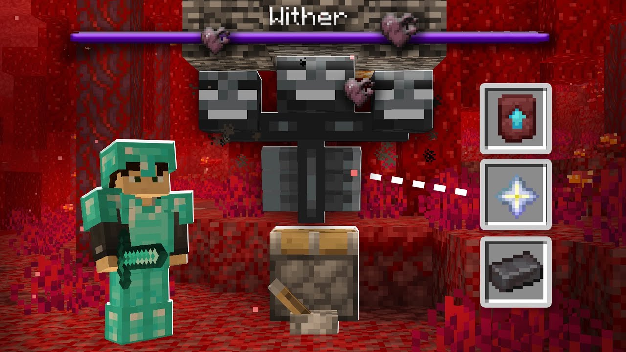 A FARM DE WITHER BOSS MAIS FÁCIL do HARDCORE!  - Minecraft Hardcore