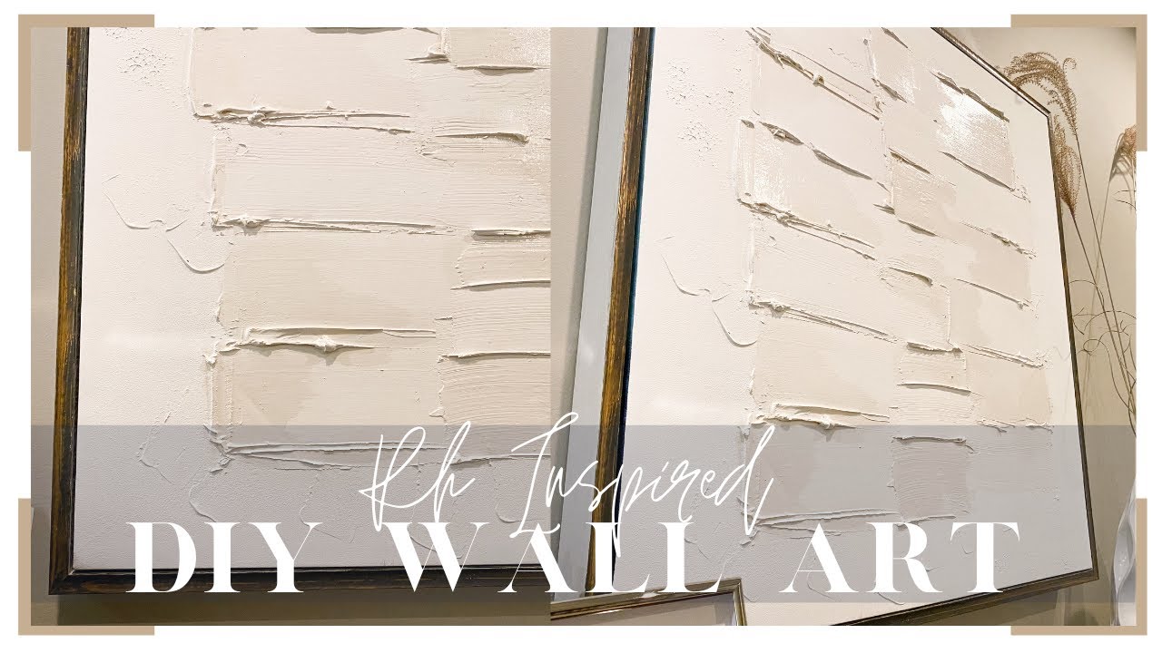DIY Wall Art | RH Inspired Plaster Art | Gloss/Matte Finish
