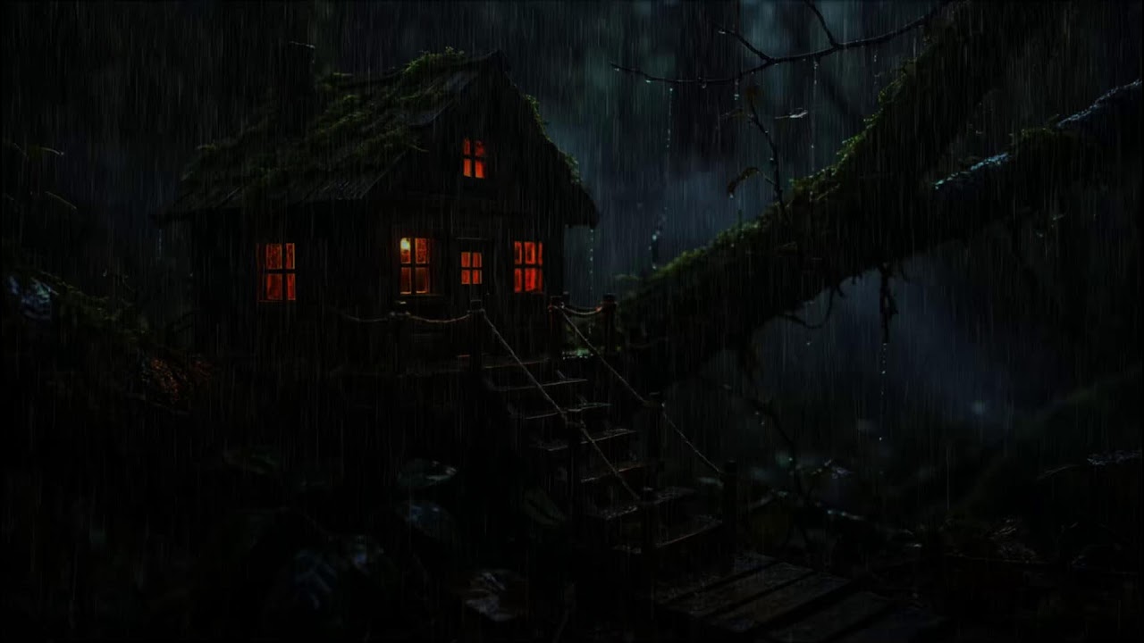 Night Rain with Soft Romantic Instrumental – Deep Sleep & Total Relaxation | No Ads