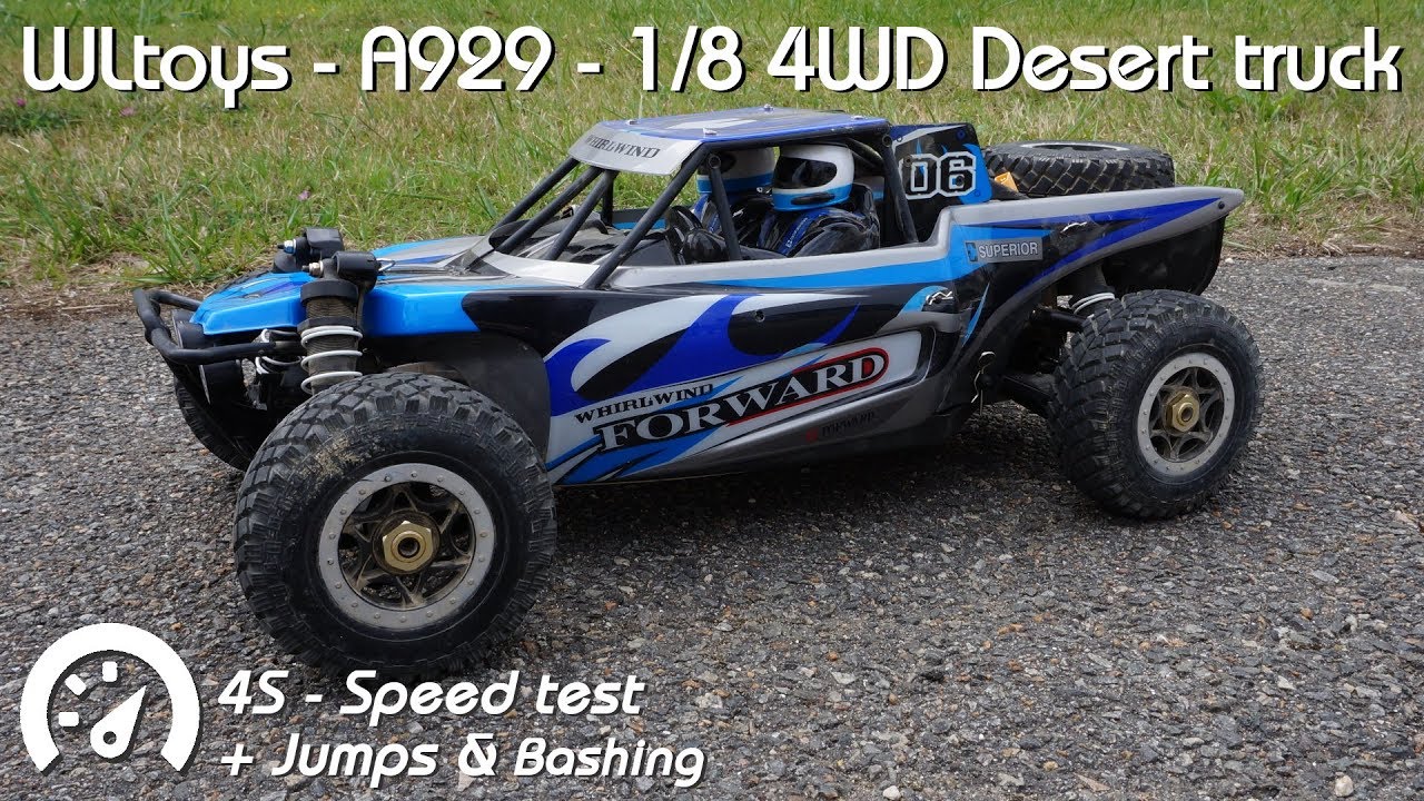 • WLtoys  - A929 1/8 4WD Desert truck - 4s speed test  •