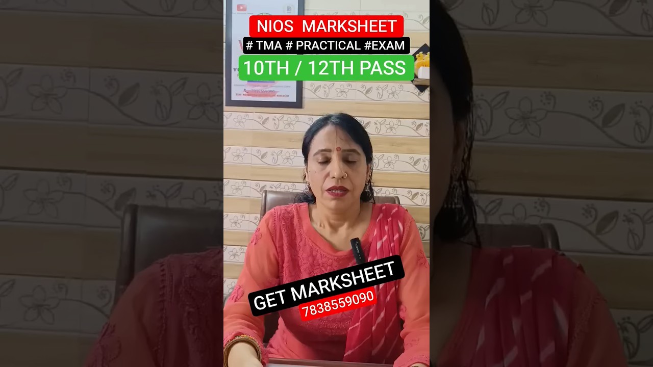 NIOS MARKSHEET & CERTIFICATE  #vijaysireducation #nios #marksheet #original #exam