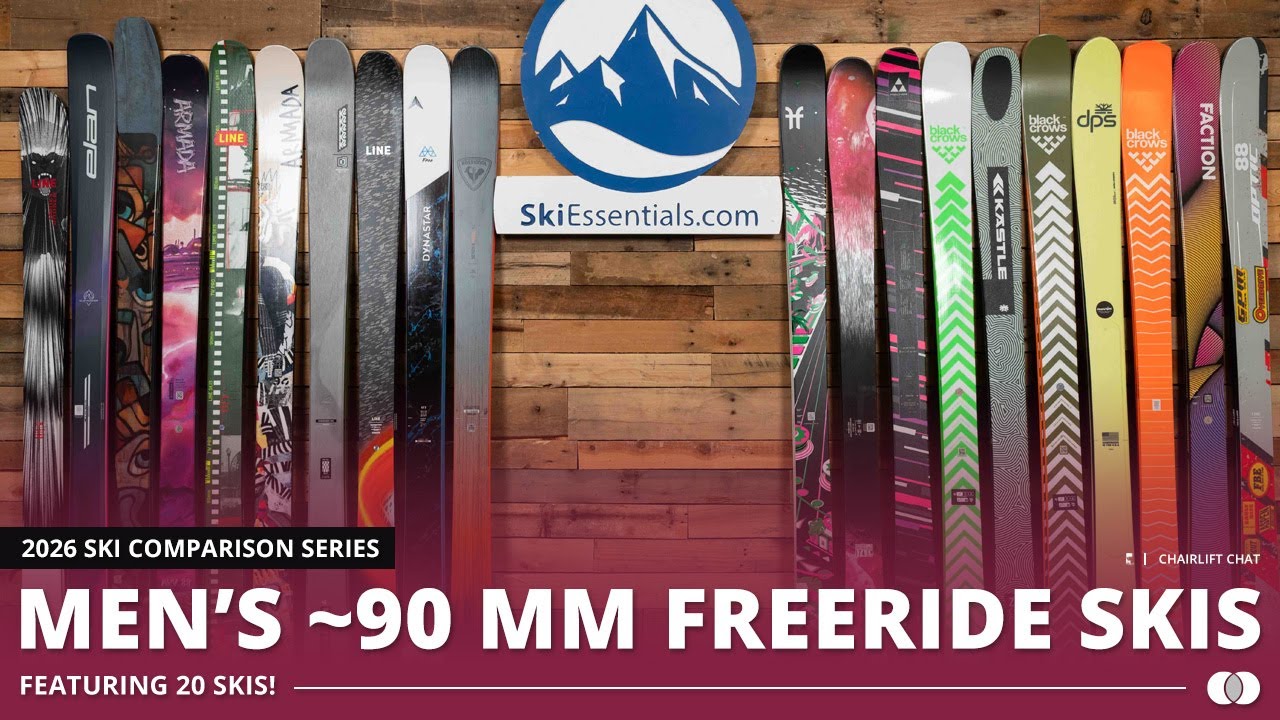 2026 90 mm Freeride Ski Comparison with SkiEssentials