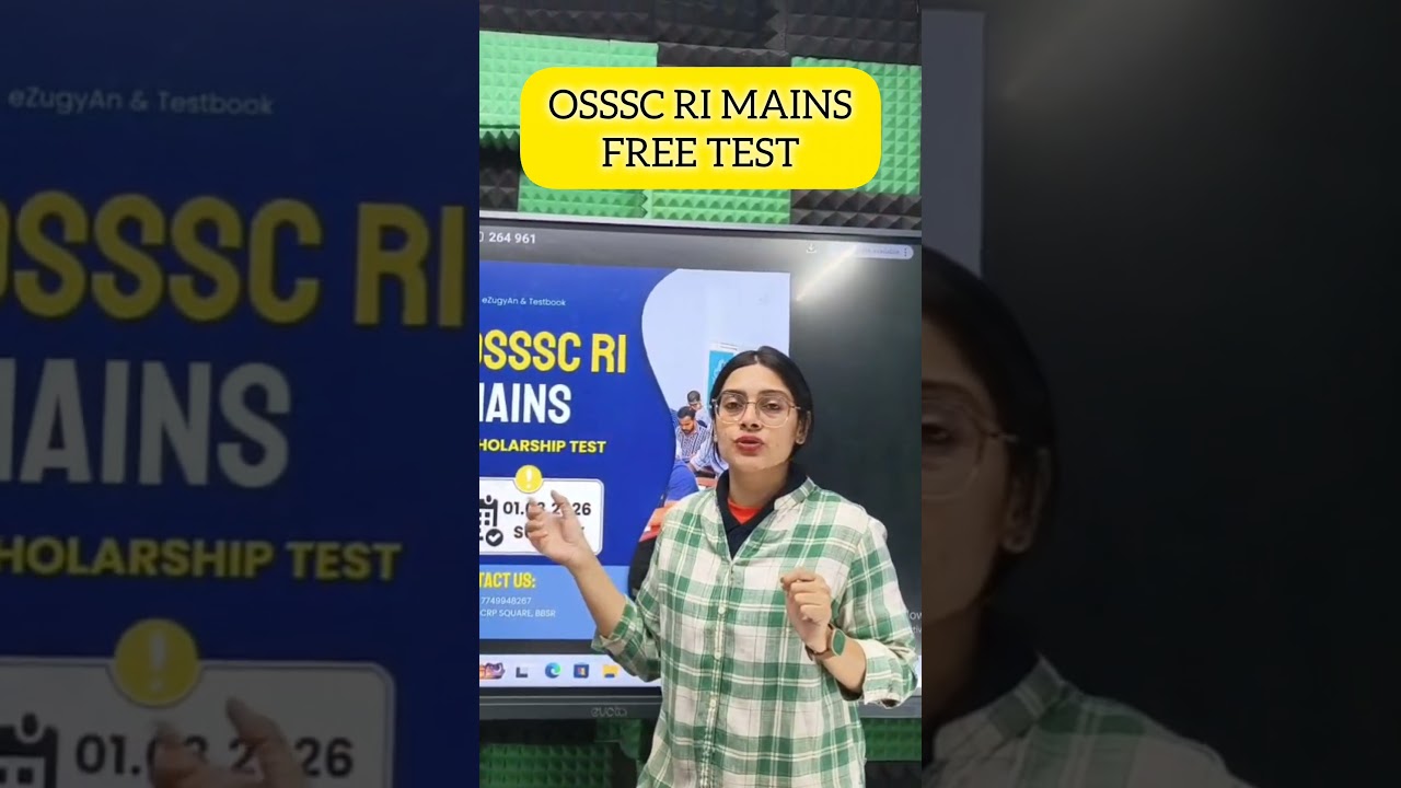 OSSSC RI ARI AMIN SFS ICDS MAINS TEST SERIES | FREE TEST