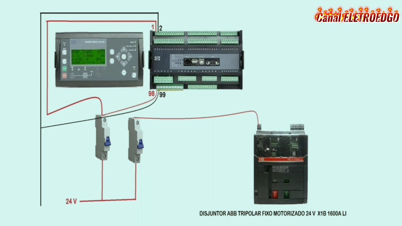 Como Instalar disjuntor em deif Agc 3