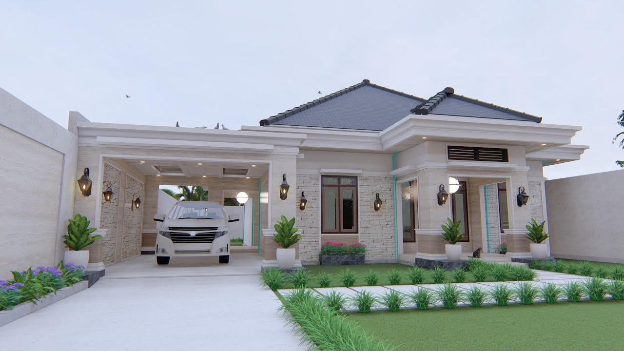 Desain Rumah 9.5x19 m dilahan 15x30 m dengan 3 Kamar Tidur || Owner : P Fatur - Kalteng