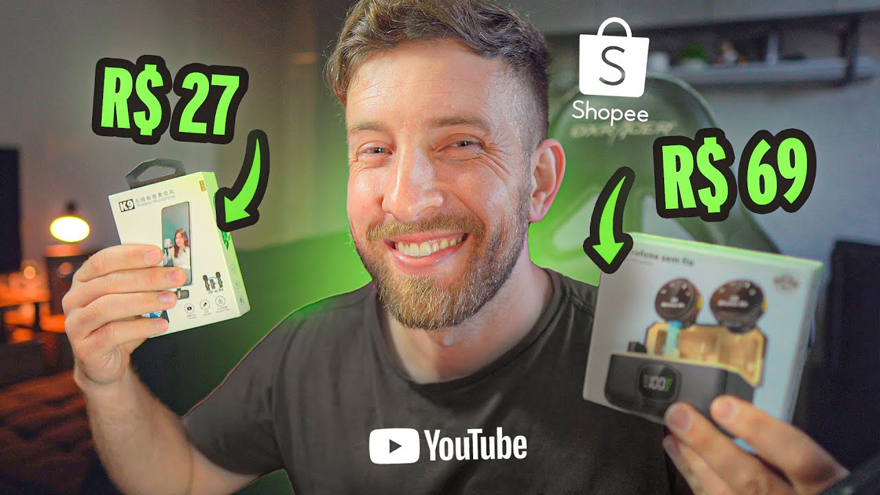 O Melhor Microfone Lapela BARATO para YouTubers (Testei 2 e me SURPREENDI com o da Shopee)