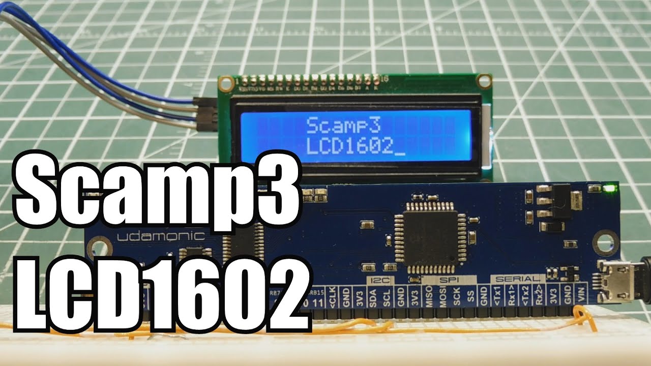 Scamp3 LCD1602 Display Interface / FlashForth / PIC