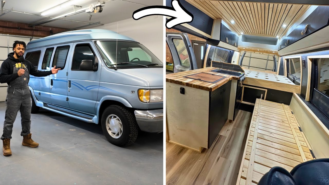 30 Year Old Conversion Van to Modern Camper | DIY Camper Van Tour