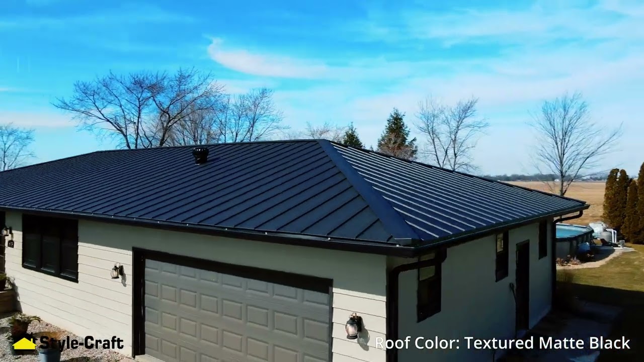 Textured Matte Black Steel Roof