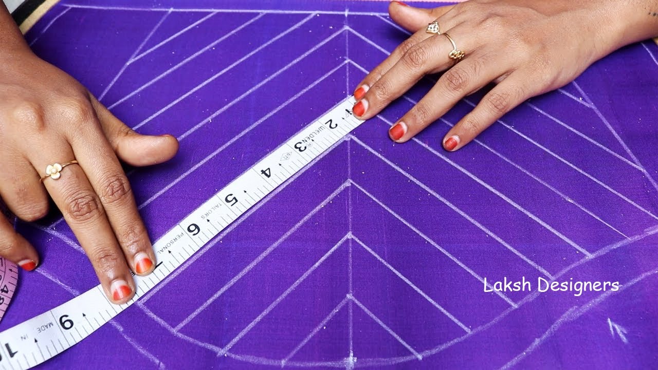 aari work sleeve marking in tamil / elbow sleeve marking easy method / 3/4 sleeve marking for aari