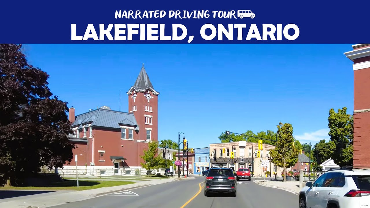 🚗 Serene 4K Drive Through Lakefield, Ontario 🌊✨ Explore Small-Town Charm!