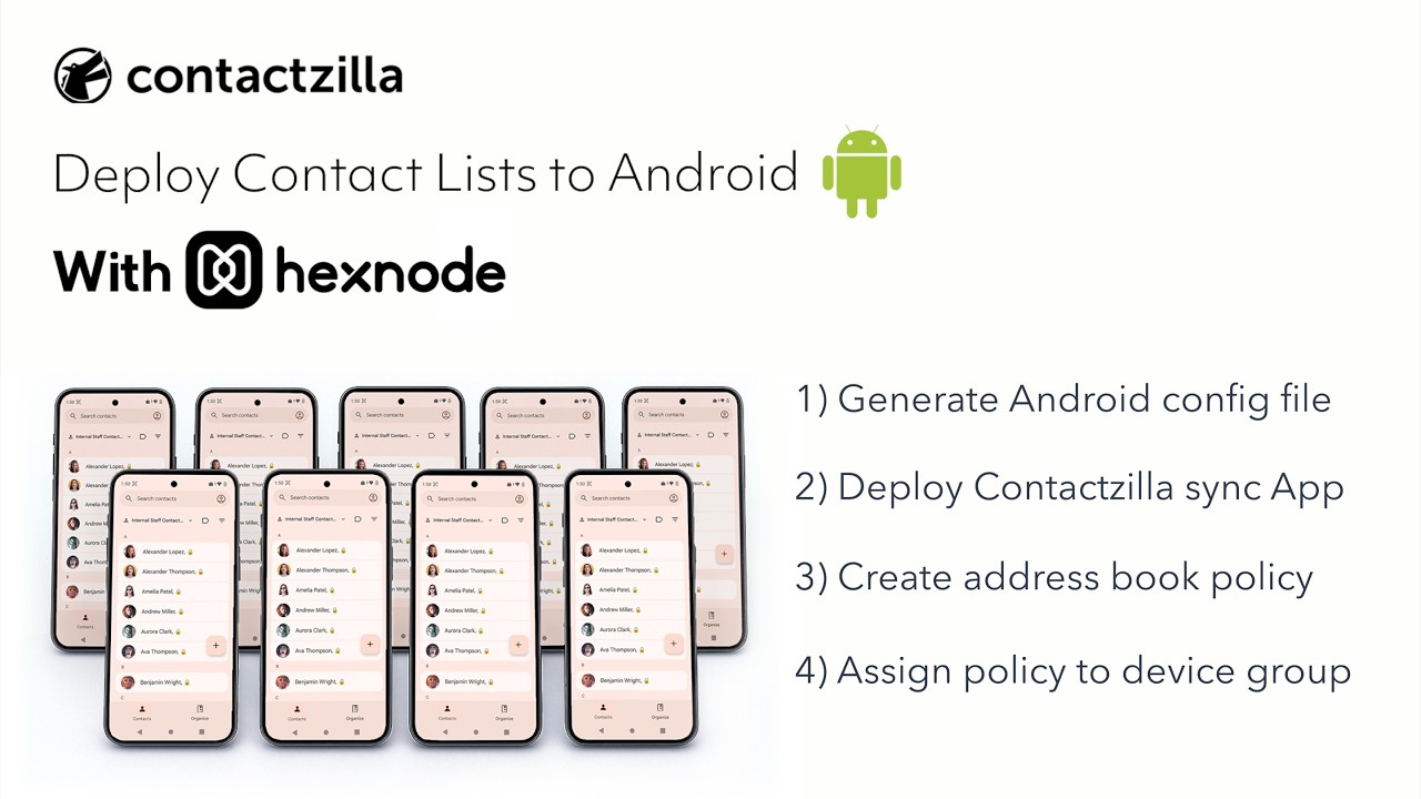Deploy contact lists to Android with Hexnode