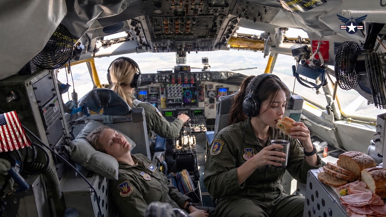 Как женщина-пилот C-130 ВВС США спит во время 120-часовых полетов!