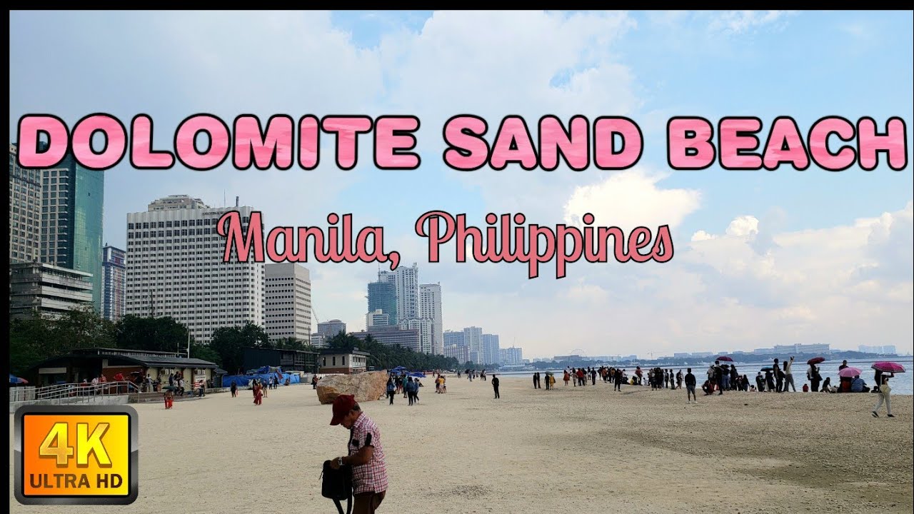 WALKING TOUR: MANILA BAYWALK DOLOMITE BEACH | 4KHDR Manila, Philippines