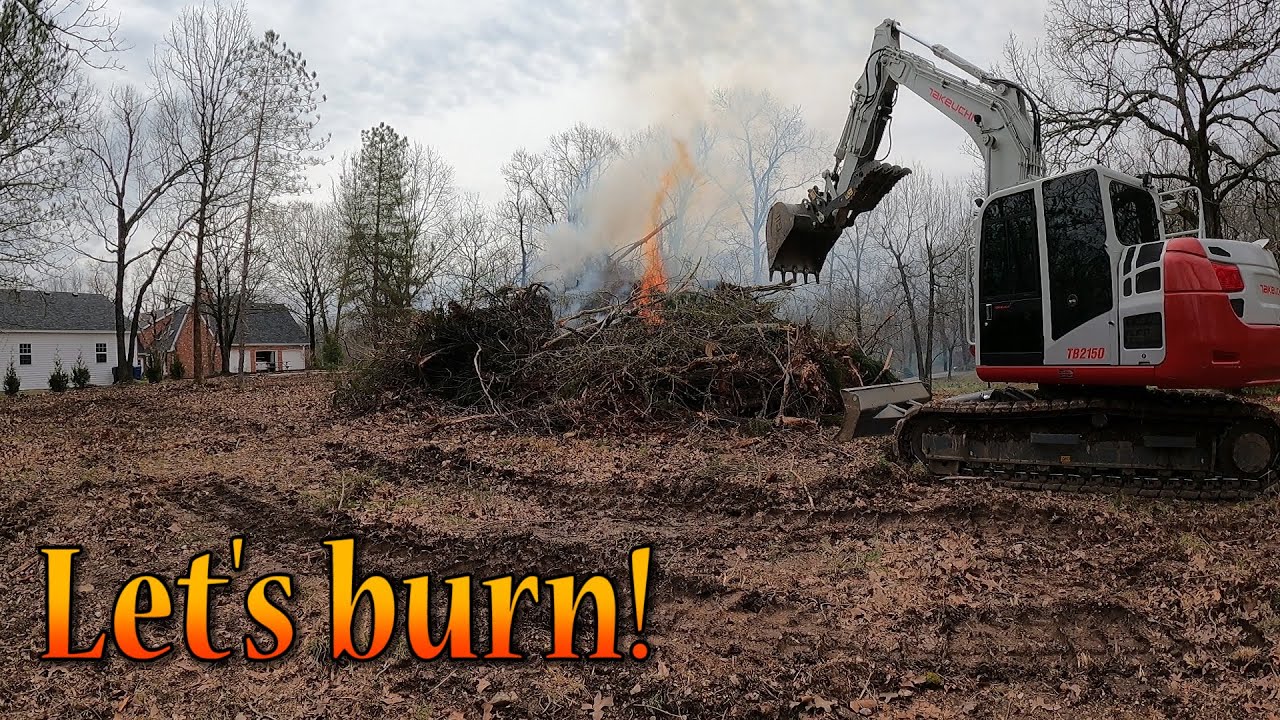 Burning The Brush Pile And Finishing The Clearing