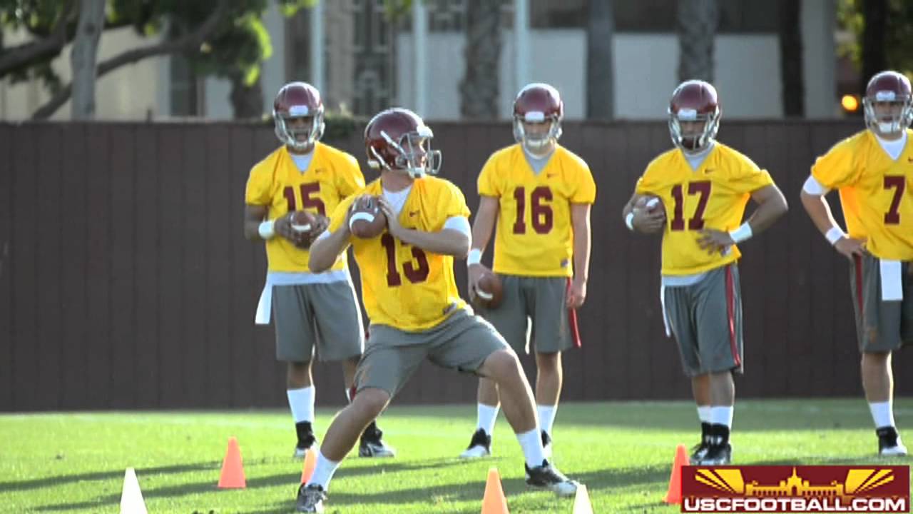 USC quarterback drills from 3/6/12