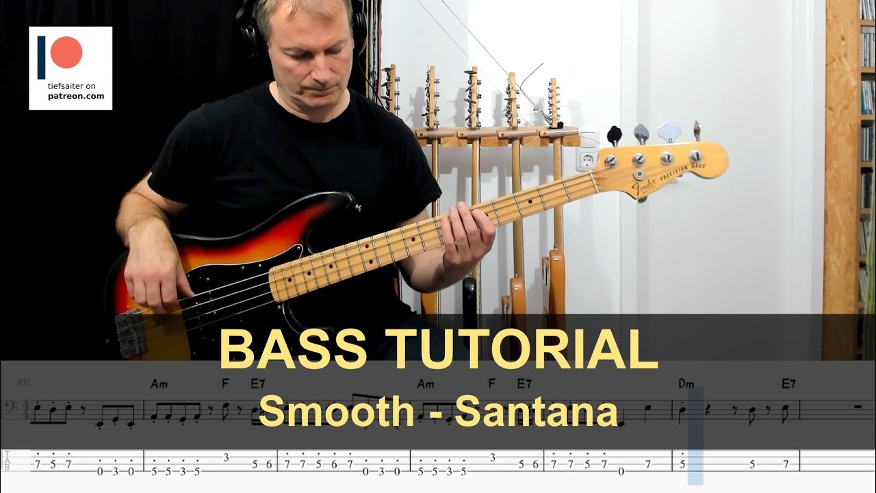 Smooth - Santana | Bass Tutorial (Sheet + TABs)