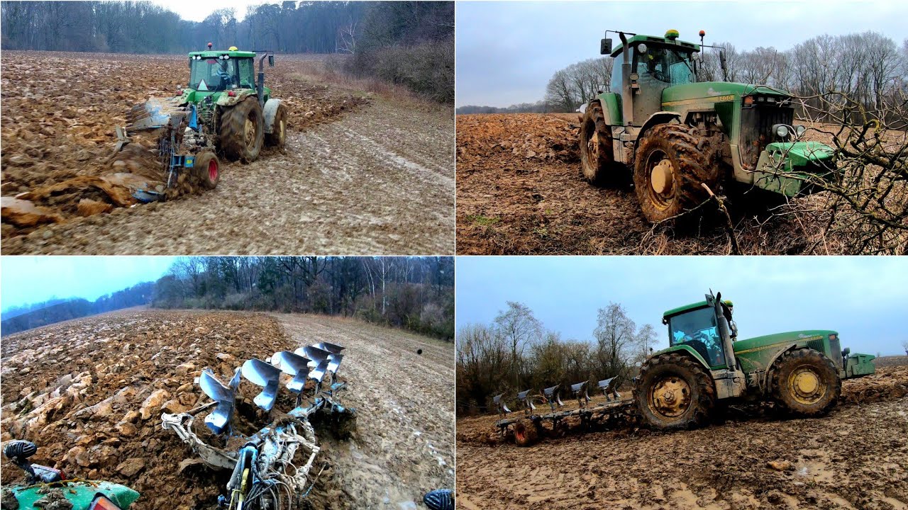 Ciężka orka po burakach | John Deere 8400 | Styczeń 2024