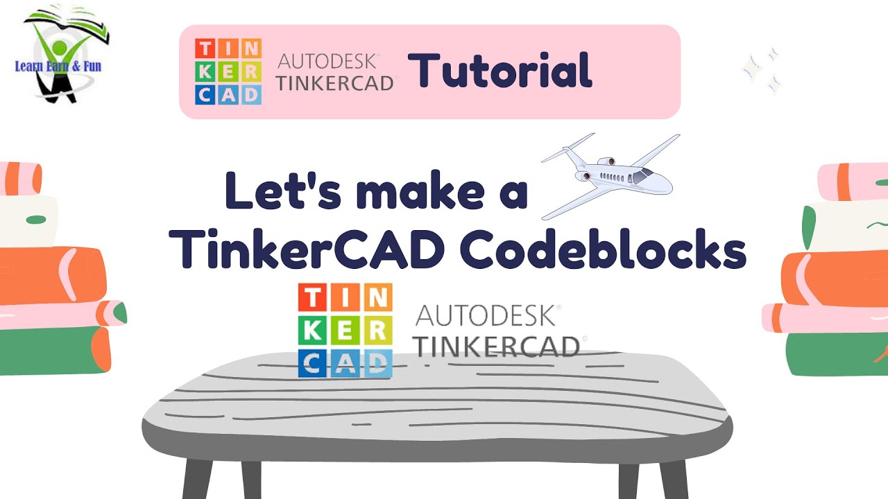 11. TinkerCAD Tutorial: Let's make a Jet 🚀 with TinkerCAD CodeBlocks!