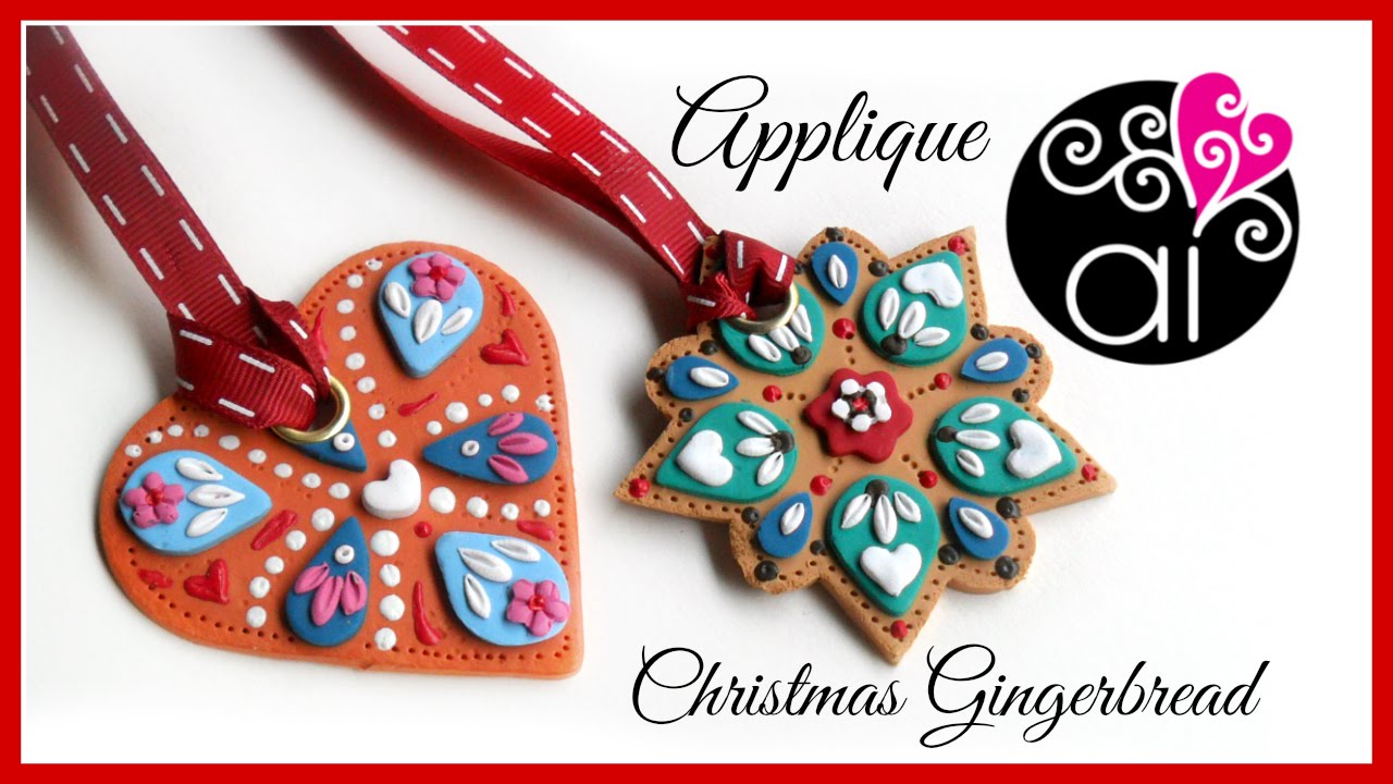 DIY Christmas Decorations | Applique Technique | Polymer Clay Tutorial | Decorazioni di Natale