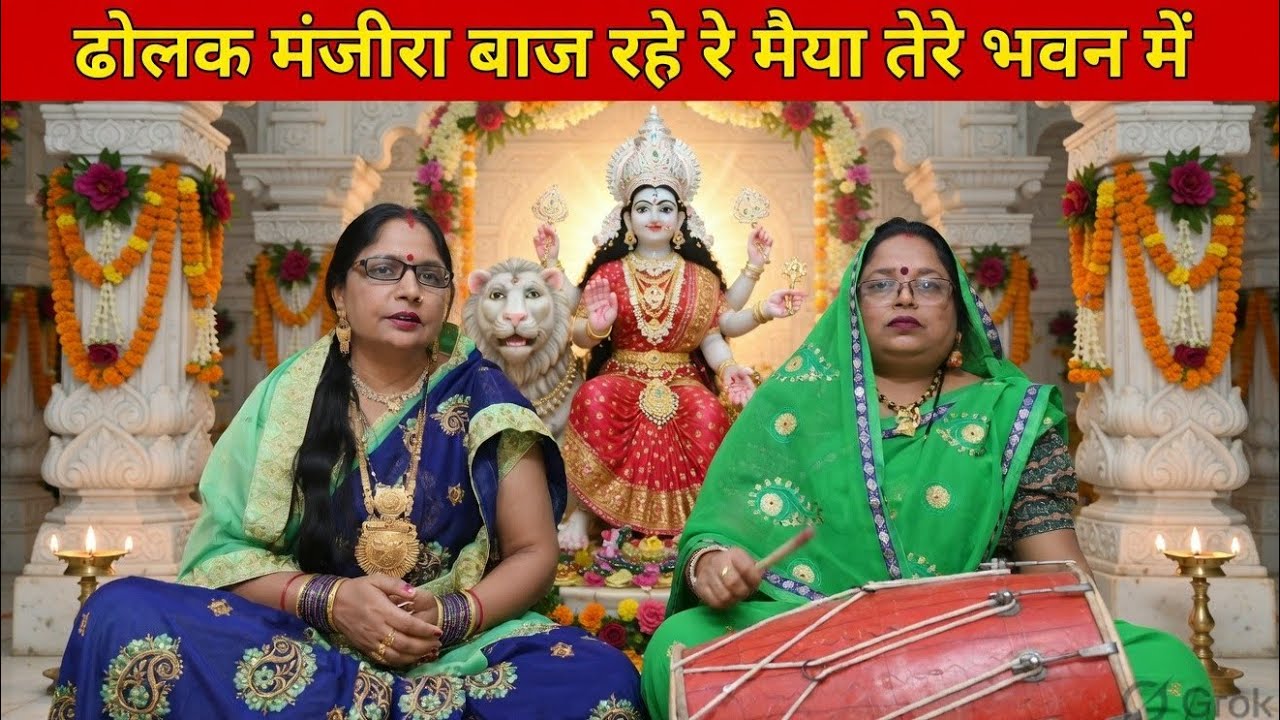 🙏🌹ढोलक मंजीरा बाज रहे रे मैया तेरे भवन में | New Bhajan 2026 / Navratri Bhakti Geet 2026