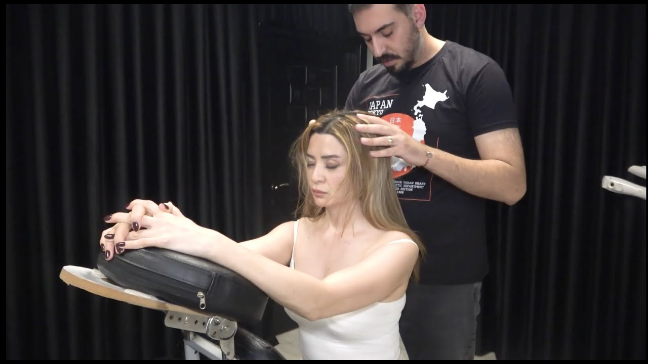 Female ASMR Head Massage Body Massage Face Massage Leg Massage