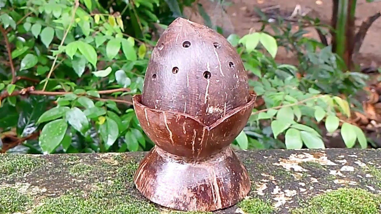 Coconut shell Dhoop Batti Stand//Incense  Holder for Fragrance in Home.
