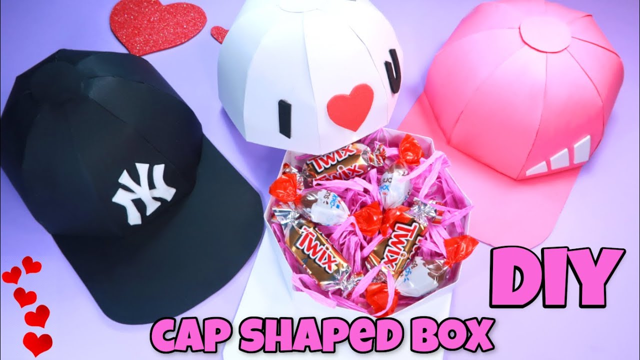 💝 DIY 💝 Beautiful boxes without molds, cap-shaped cardboard ideal for gifts, baseball cap treat box