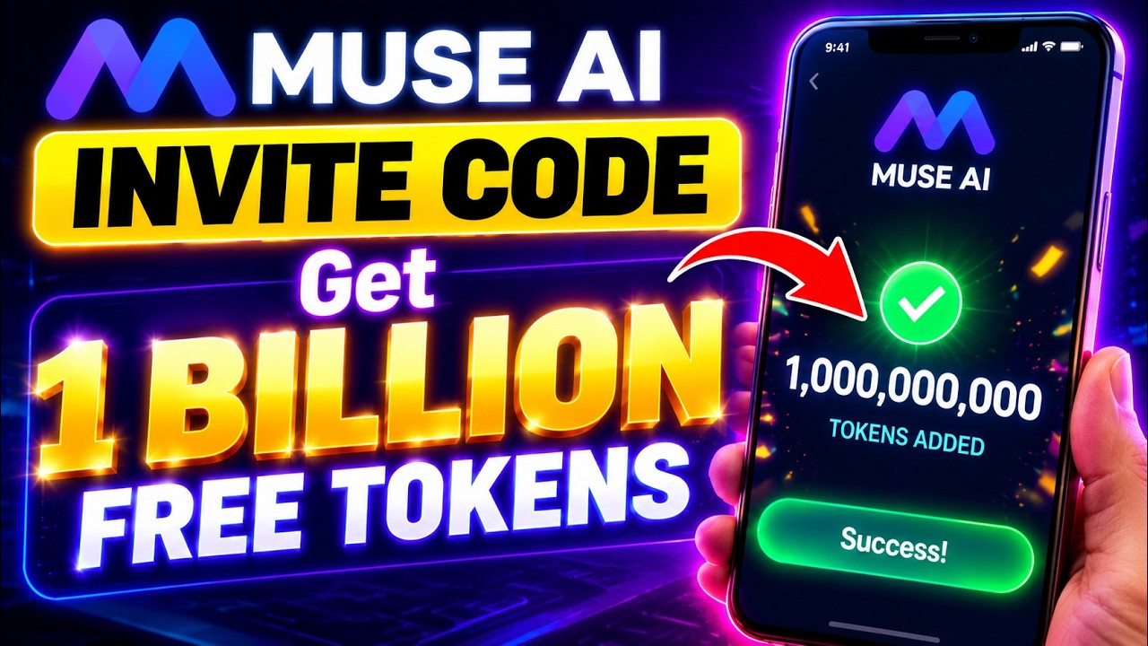 ПРИГЛАСИТЕЛЬНЫЙ КОД MUSE AI | Получите 1 миллиард бесплатных токенов #museai