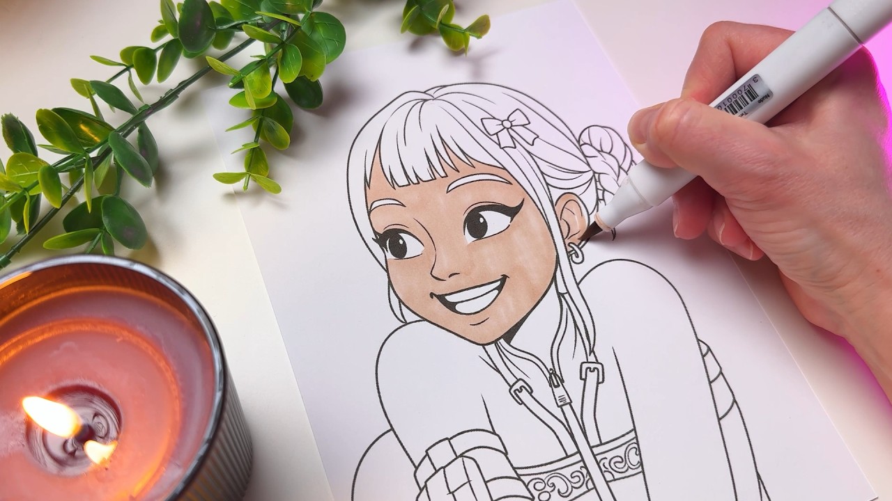 Coloring Zoey K-Pop Demon Hunters | Relaxing Art with me