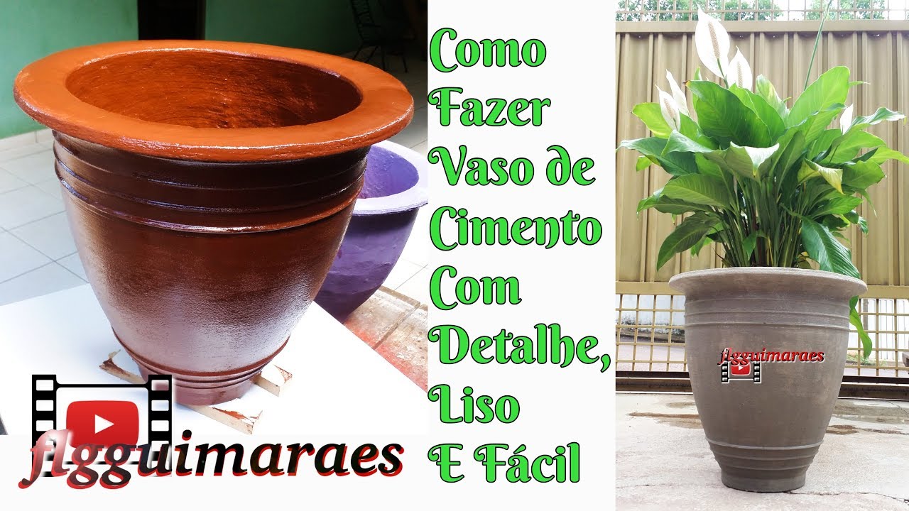 Como Fazer Vaso de cimento em Casa.