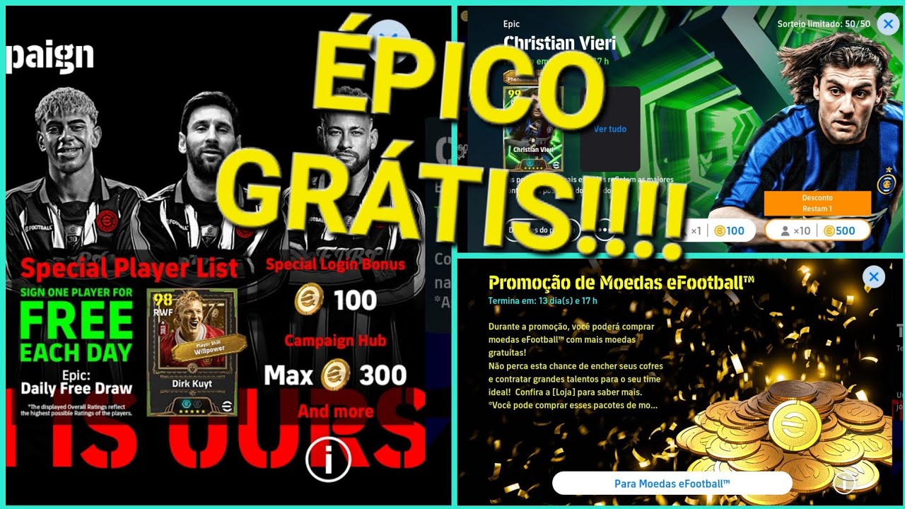 NOVA CAMPANHA NO EFOOTBALL 2026 MOBILE!!!! DIRK KUYT ÉPICO, 400 MOEDAS GRÁTIS E MAIS!!!!