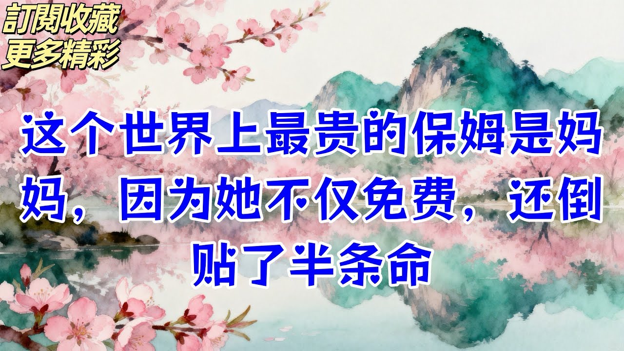 【完結】--這全世界最貴的保母是媽媽，因為她不只免費，還倒貼了半條命。 丈夫為了讓公婆來養老，理直氣壯地讓我媽騰房間。我媽沒哭也沒鬧，只說了一個好字。#家族恩怨  #故事分享 #audiobook