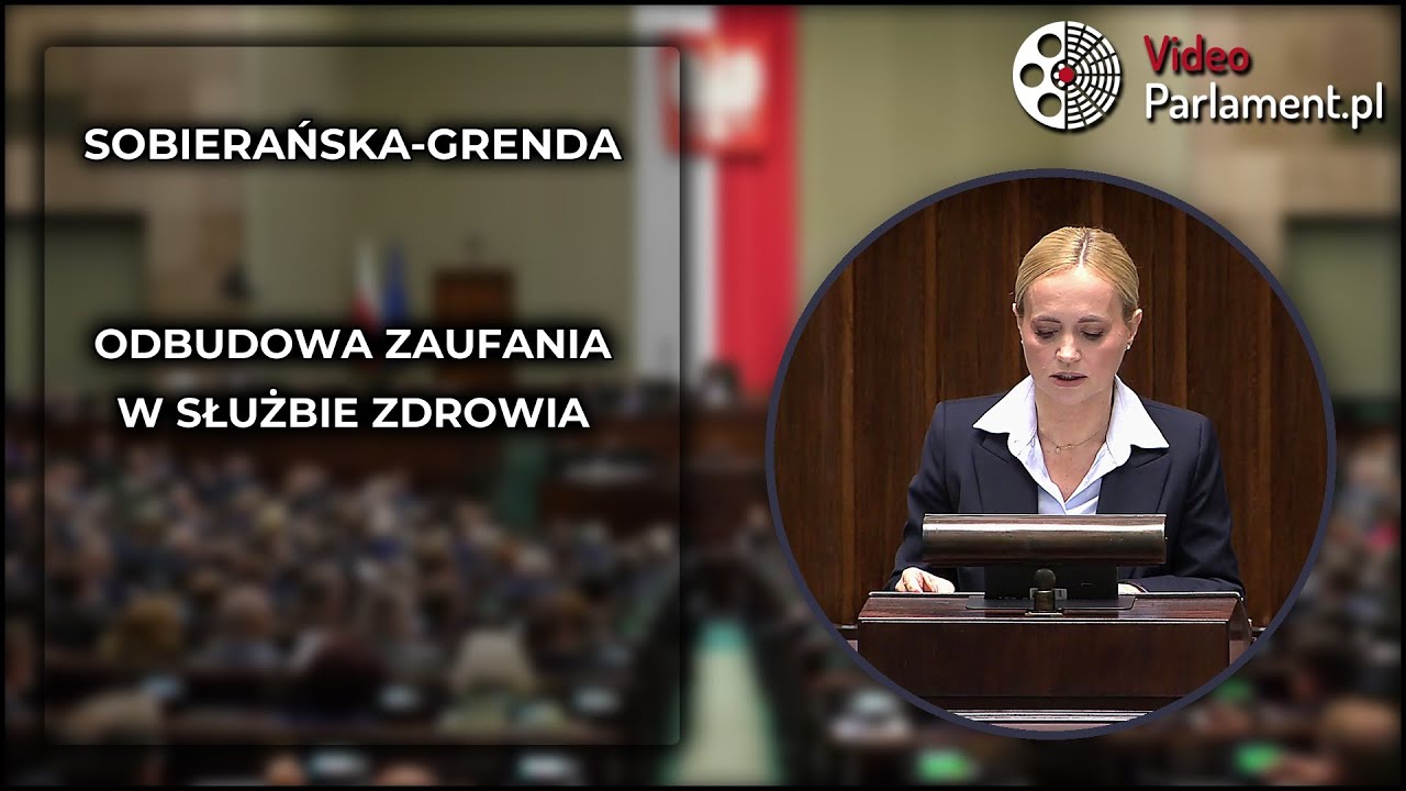 Jolanta Sobierańska-Grenda: odbudowa zaufania i reforma ochrony zdrowia