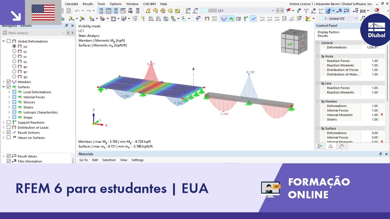 [EN] RFEM 6 para estudantes | Introdução ao MEF | 8 de novembro de 2022