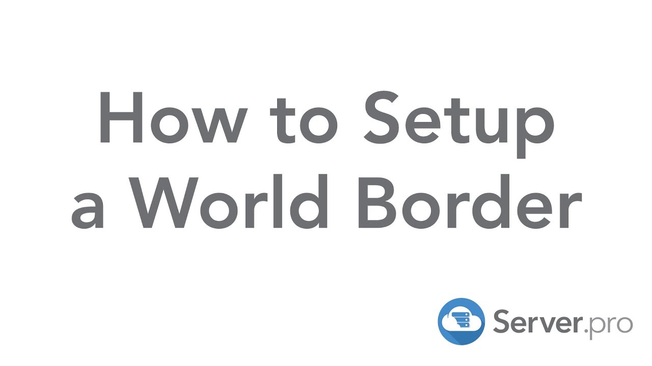 How to Setup a World Border - Minecraft Java