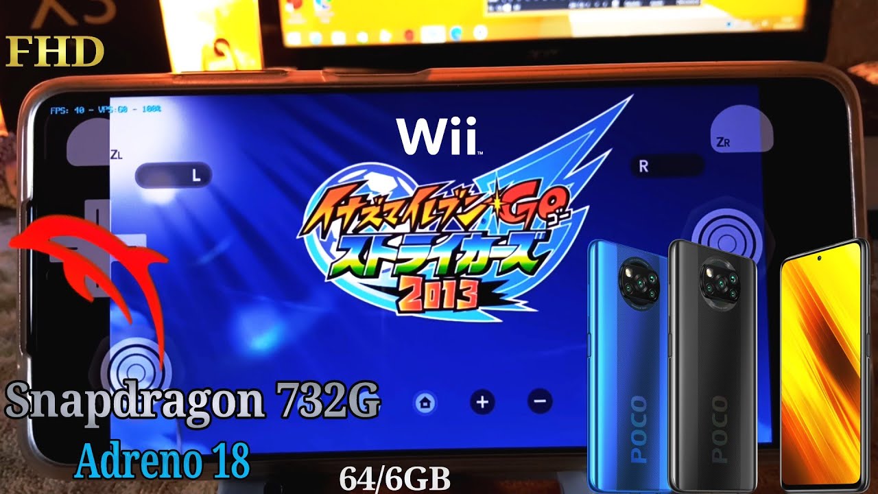 POCO X3 NFC-Dolphin emulator Android: Inazuma Eleven go Strikers 2013.Wii on [Sd732G/adreno 18] FHD