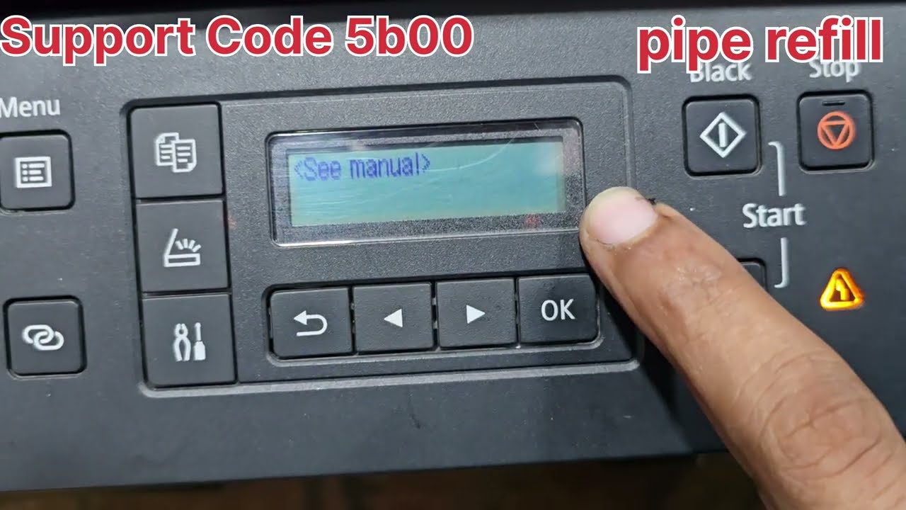 how to Canon G7070 G6070 Duplex printer All-in One Color Support Code 5b00 reset 7times Light Bilink