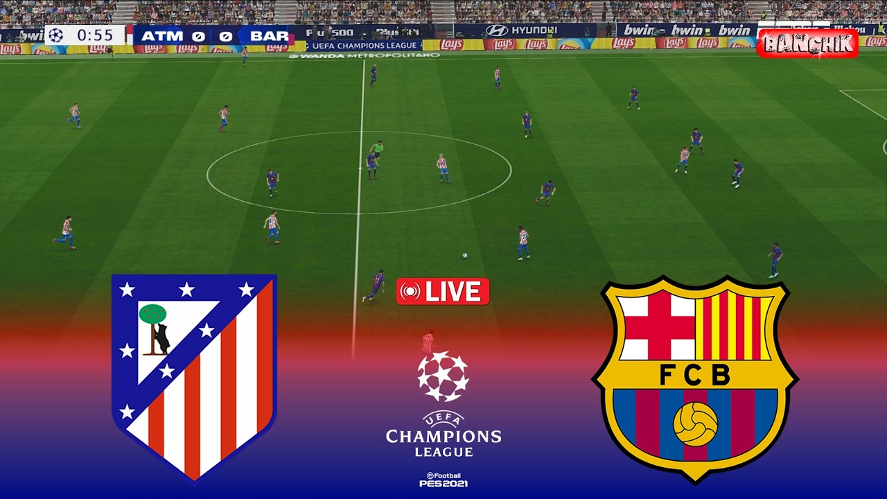 🔴Atletico Madrid vs Barcelona - UEFA Champions League 2026 | Pes 21 Simulation Gameplay